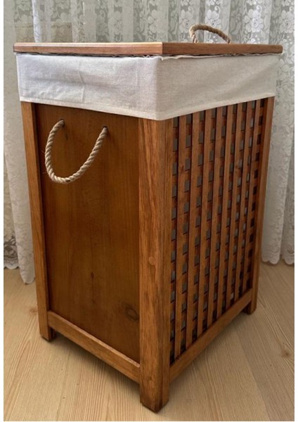 Ahşap Çamaşır Sepeti 65X42