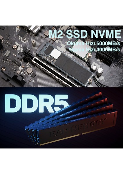 Intel Core I5-14400 16GB Ddr5 1 Tb + 4tb HDD SSD Wi-Fi Freedos YL-231 Masaüstü Bilgisayar