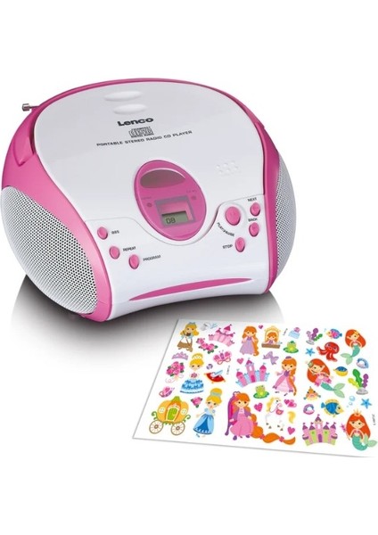 Scd-24pk Kids - Cd Çalarlı Taşınabilir Stereo Fm Radyo - Pembe