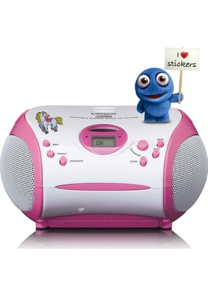 Scd-24pk Kids - Cd Çalarlı Taşınabilir Stereo Fm Radyo - Pembe fırsatları