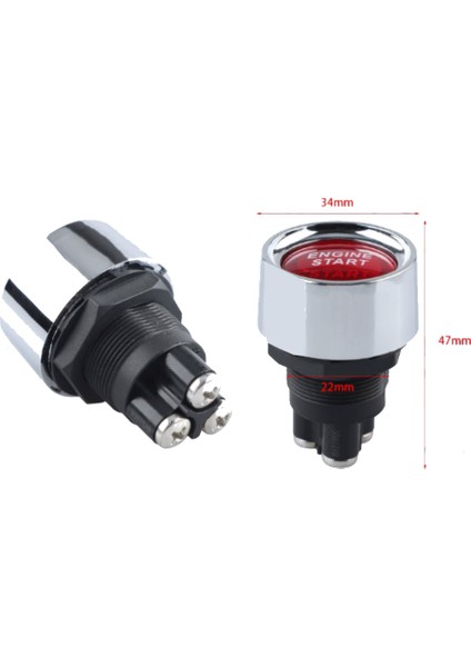IC-180A-2 Ateşleme Butonu 3p Kırmızı Işıklı