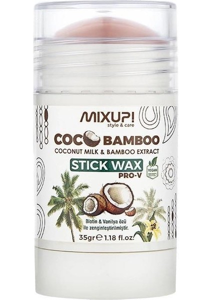 Mıxup Haır Stıck Wax Coco Bamboo Saç Şekillendirici Stik 35GR