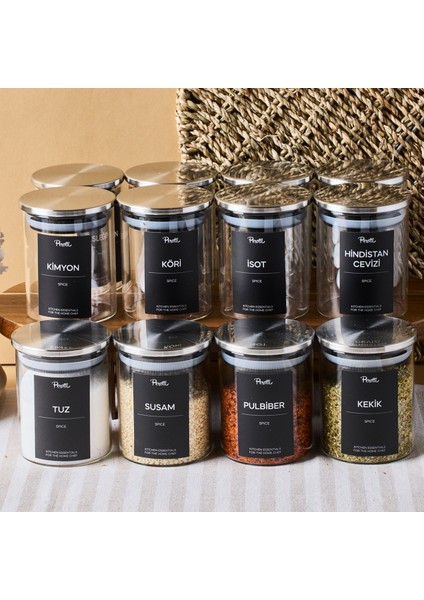 aurelia 12 Parça Metak Kapak Cam Baharatlık 225 ml fiyatları