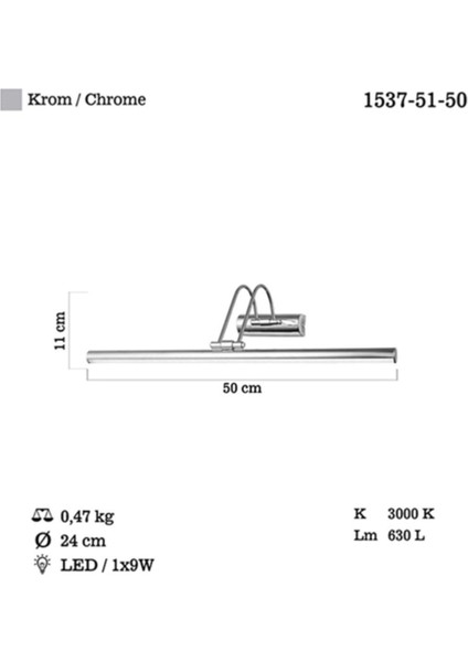 50 cm Banyo Tablo Ayna Üstü LED Flüt Aplik Eskitme fiyatları