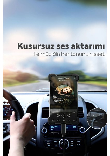 1.2 M 2-In-1 Usb-C & Lightning → 3.5 mm Aux Stereo Ses Kablosu – Yüksek Kaliteli Çevirici Adaptör
