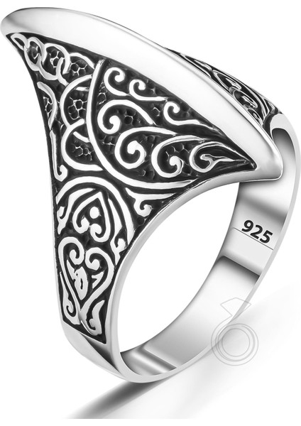 925 Ayar Gümüş Viking Baltası Tasarım Erkek Yüzük fiyatları