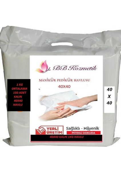 Tek Kullanımlık Temizlık Hijyen Manıkur Pedıkur HAVLUSU(40X40) 1 kg 150 Adet
