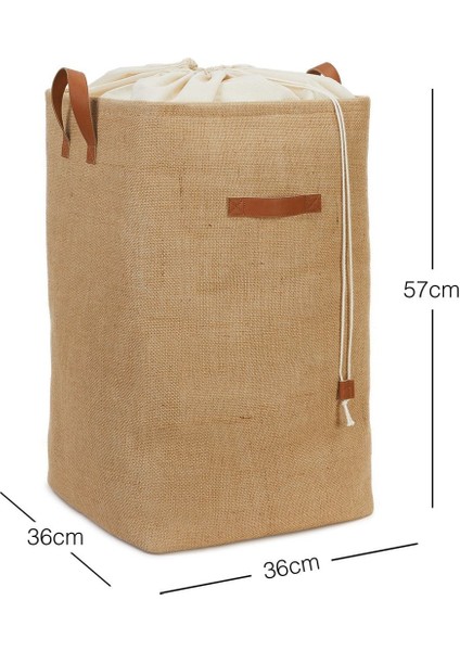 Katlanabilir jüt saklama sepeti, çocuk odası ve kirli çamaşırı düzeni için 36x36x57 indirimleri