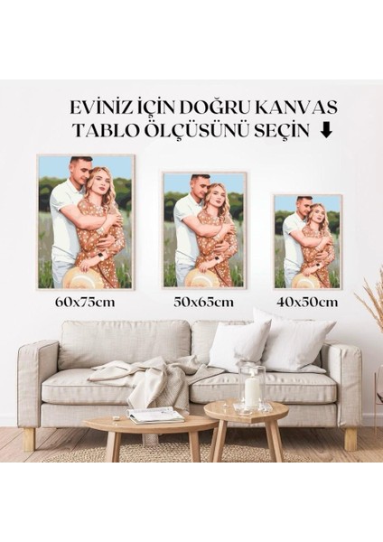 Kişiye Özel Yapım Sayılarla Boyama Seti Tuvale Gerili 40X50CM indirimleri
