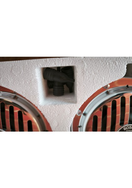 Yüksek Ses Süperton Büyük Kafa Nikelaj Korna 12V 325/400Hz 110DB