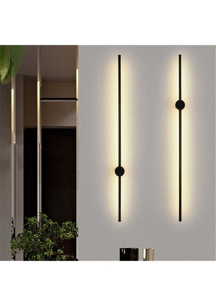 Zr Aydınlatma Antrasit 6500K 70 cm Çubuk Aplik, Duvar Aydınlatması, LED Aplik, Modern Duvar Aplik