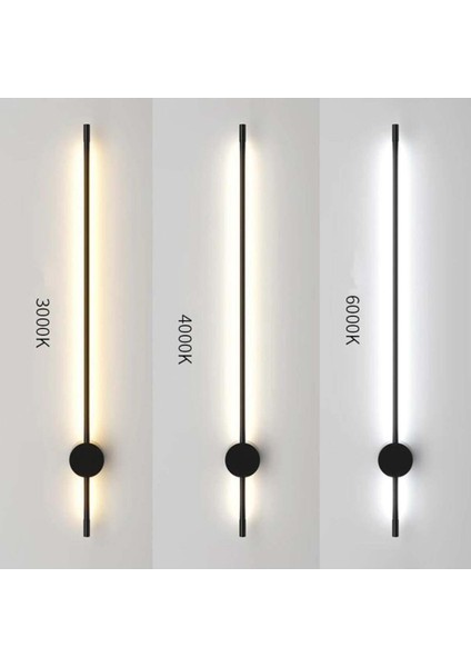 Zr Aydınlatma Antrasit 6500K 70 cm Çubuk Aplik, Duvar Aydınlatması, LED Aplik, Modern Duvar Aplik