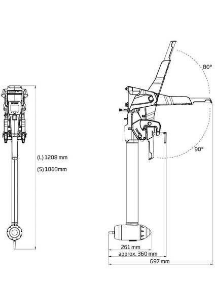 Travel Xp L (Power Pack) Elektrikli Dıştan Takma Motor 5 Hp-1425w