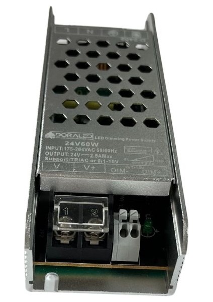 24 Volt Dim Edilebilir Triac Dimmer Şerit LED Adaptör 2.5 Amper 60 Watt IP20 modelleri