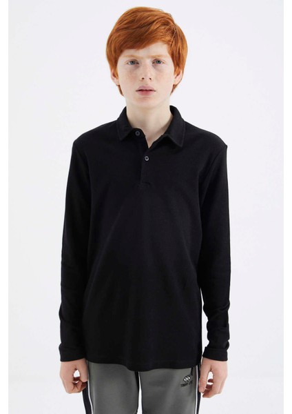 T14EG-11170 Erkek Garson Sweatshirt Polo Yaka modelleri