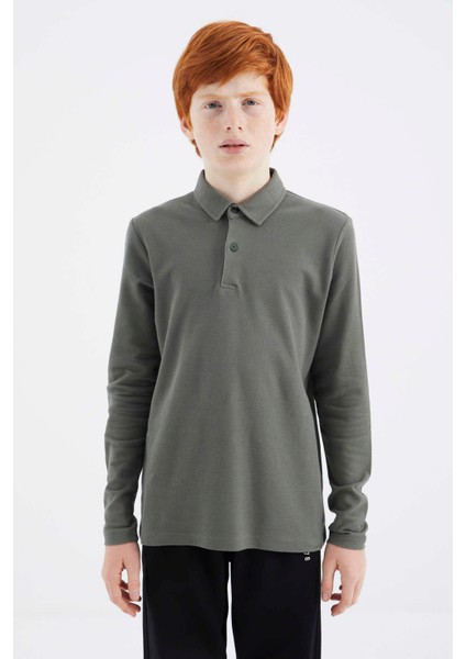 T14EG-11170 Erkek Garson Sweatshirt Polo Yaka fırsatları