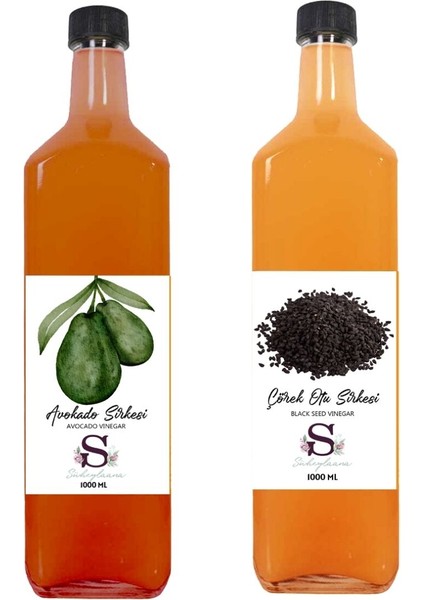 Doğal Avokado Sirkesi 1000 ml - Doğal Çörek Otu Sirkesi 1000 ml