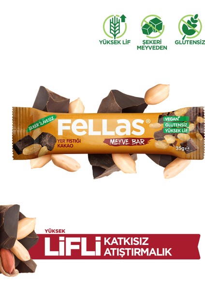 Meyve Bar - Yer Fıstığı & Kakao 35 g x 12 adet
