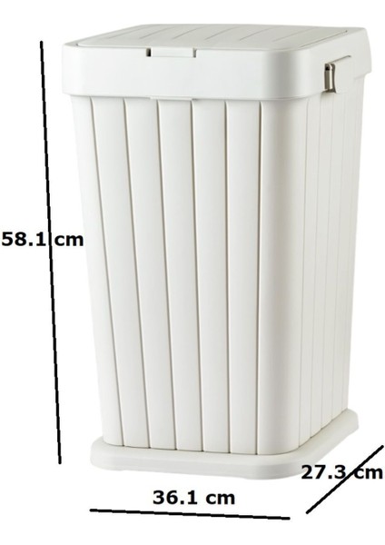 Mini Çamaşır Sepeti, Dokunmatik Kapak, 40L, Çok Amaçlı, Beyaz, Plastik fırsatları