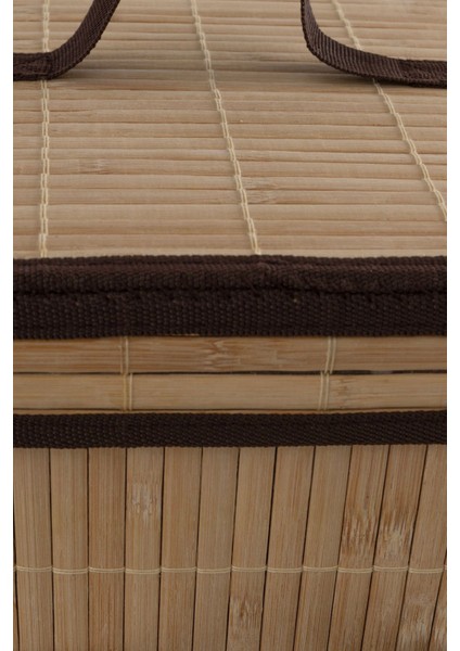 Meander Doğal Bambu Kirli Çamaşır Sepeti 32X32X45 cm 4589