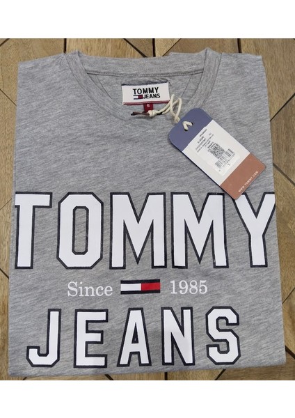 Bisiklet Yaka Gri T-Shirt