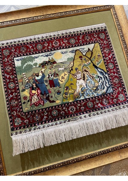 Saf Ipekten El Dokuma Duvar Halısı (32X41 Cm) modelleri