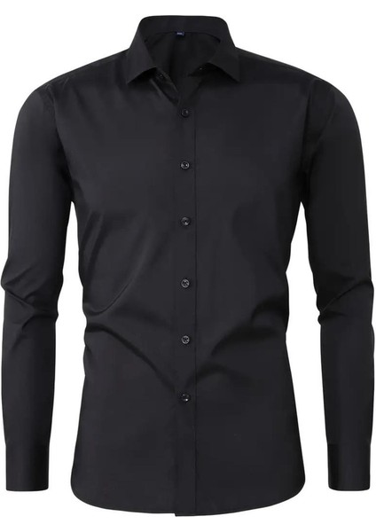 Erkek Slim Fitt Uzun Kol Likralı Gömlek 2392 BGL-ST04380