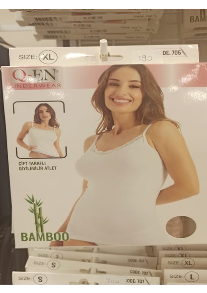 Bambu Çift Taraflı Giyilebilir Ip Askılı Atlet Q-En 705 fiyatları
