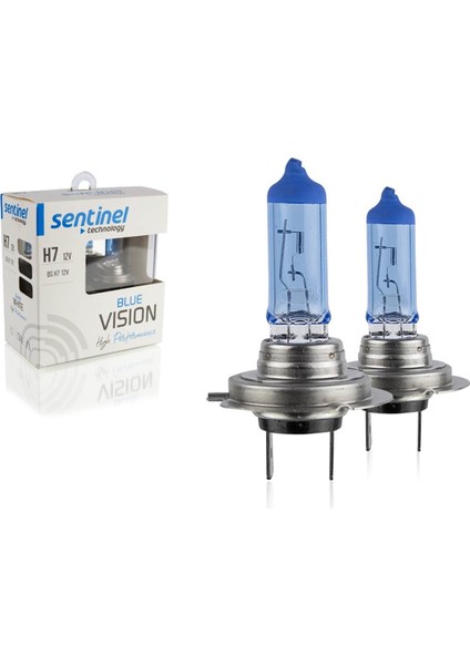 Sentinel 12V 55W H7 Halojen Beyaz Işık Ampul 5000K 1450 Lumen