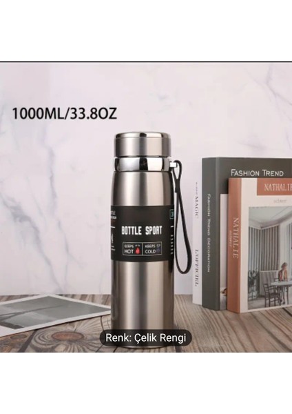 Taşınabilir Şık Kullanışlı Sıcaklığını Uzun Süre Muhafaza Eden 1l Vacuum