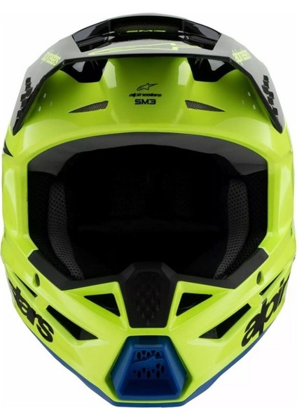 Sm3 Youth Radium Off-Road Çocuk Genç Motosiklet Kaskı Sarı Siyah Mavi modelleri