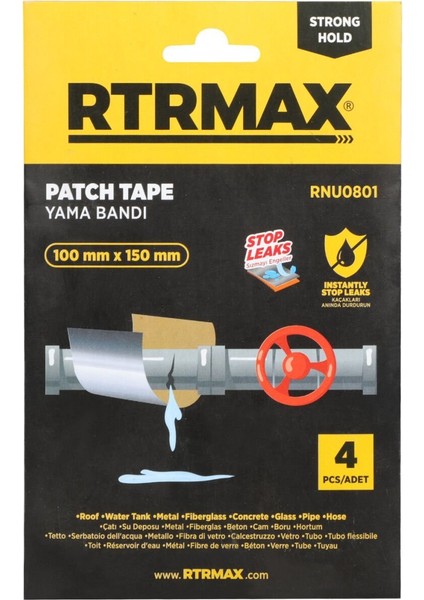 RNU0801 Yama Bandı 100 mm x 150 mm - 4 Adet