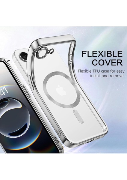 Apple iPhone 16E Kılıf Magsafe Wireless Şarj Destekli Parlak Renkli Lens Korumalı Kapak