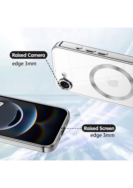 Apple iPhone 16E Kılıf Magsafe Wireless Şarj Destekli Parlak Renkli Lens Korumalı Kapak