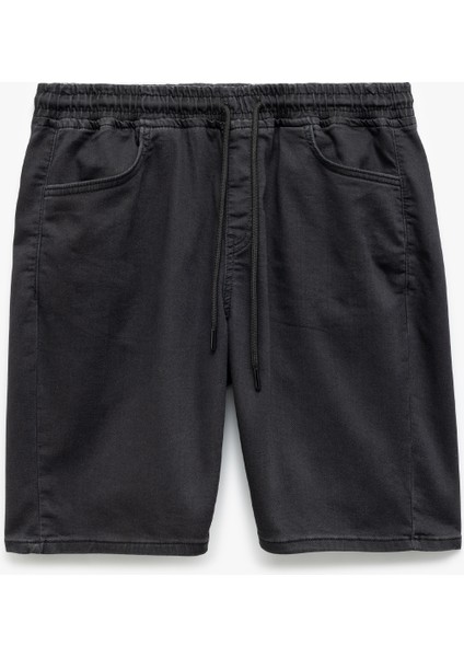 Bermuda Slim Fit Beli Bağcıklı Denim Şort