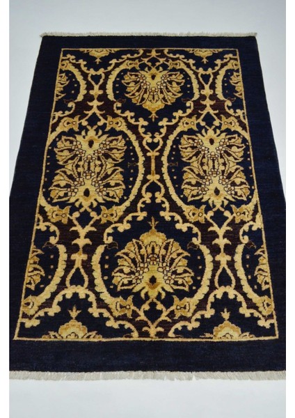 Uşak Ziegler El Dokuma Halı Siyah ve Altın Rengi 105X149 cm (1.56 M )
