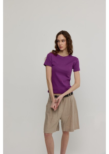 Kadın Puppy Kısa Kollu Basic T-Shirt