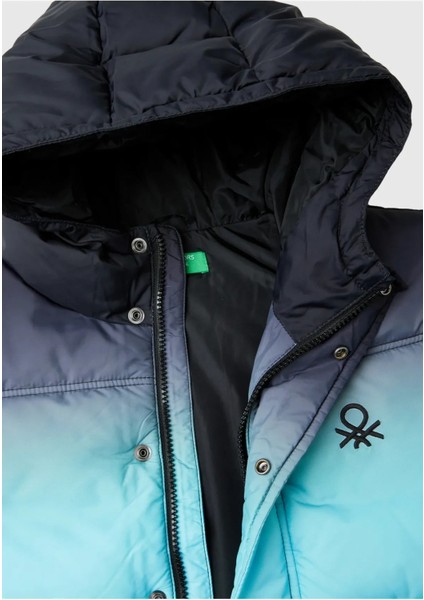 Benetton Erkek Çocuk Kapüşonlu Şişme Mont Bnt-B 23G5CN05W-24K