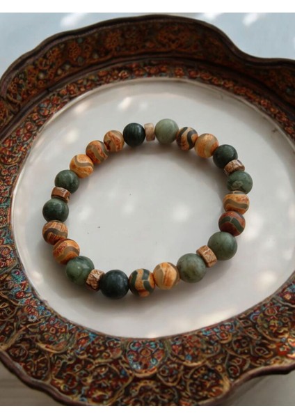 Kanada Yeşim Taşı Tibet Akik (Zihinsel Denge Dayanıklılık ) Bileklik modelleri