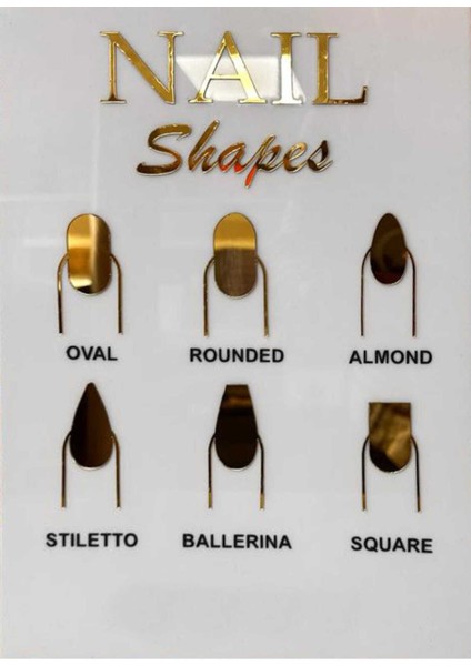 Tırnak Kartelası Pleksi Nail Art Shapes