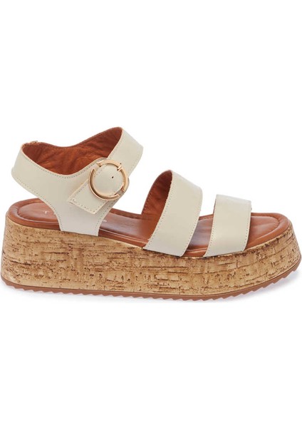 Bej Hakiki Deri Kadın Sandalet - K24Y1SN67244-A25 modelleri