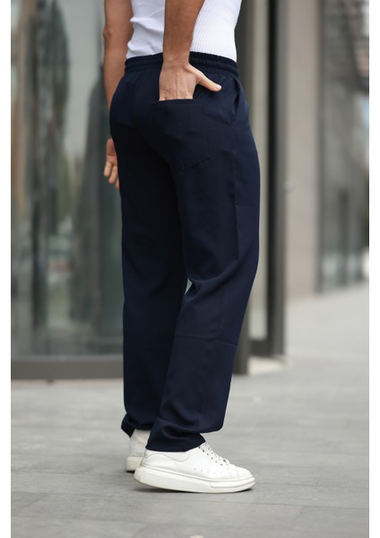 Erkek Trend Beli Lastikli Bol Paça Baggy Pantolon modelleri