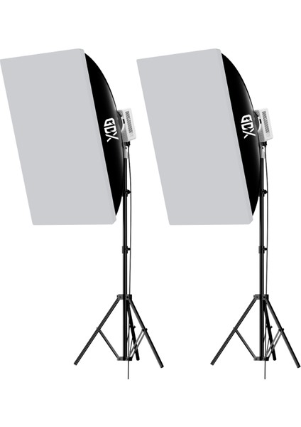 Ml-Kit 2 Cob LED Youtube Sürekli Video ve Fotoğraf Işık Ikili Set + Gdx BW-6090 Softbox