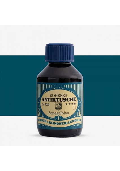 Rohrer &klingner Antik Mürekkep 28-Modern Sanatçılar Için Profesyonel Mürekkep 100ML 420-SENEGALBLAU