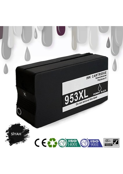 Hp 953XL Yüksek Kapasiteli Siyah Muadil Kartuş L L0S70AE L 7720 L