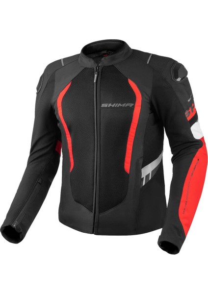 Shima Mesh Pro 2.0 Korumalı Motosiklet Montu Siyah Beyaz Kırmızı