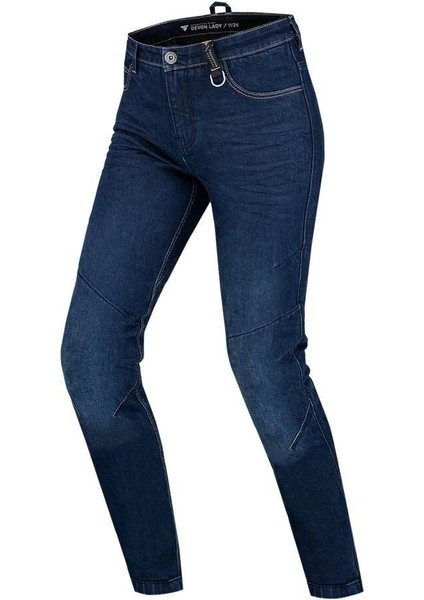 Shima Devon Kadın Korumalı Denim Motosiklet Pantolonu Mavi