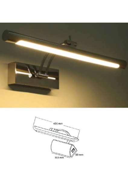 CT-5245 Mandarin LED Krom Kasa 10W Aplik 3000K Günışığı fiyatları