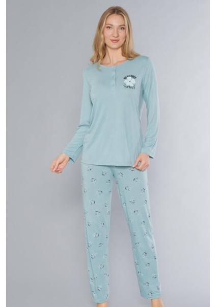 Uzun Kol Pijama Takımı Mevsimlik Viskon Alperi 790-64 fiyatları