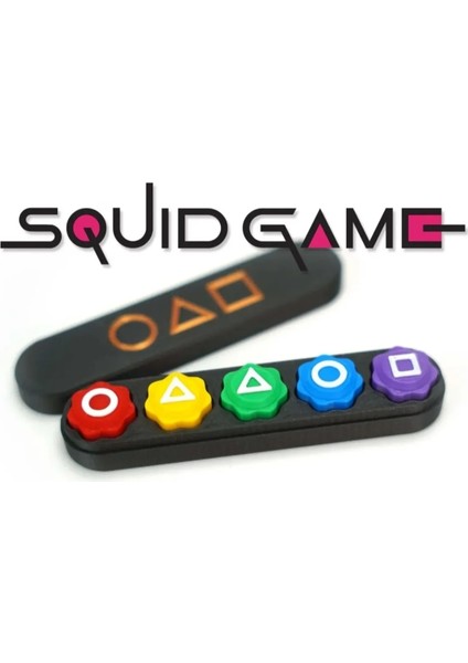 Squid Game 5 Taş Oyunu Plastik Kutulu Yüksek Kaliteli Plastik Taşlar Renkli Gonggi